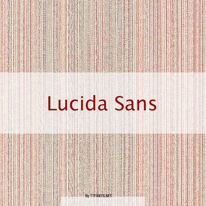 Lucida Sans example